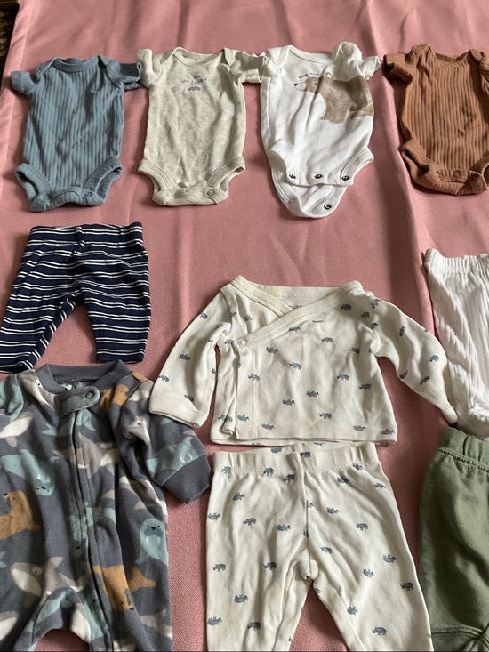 Carter's Other - Carter's Baby One-Piece and Sleepwear Set in Blue, Cream, White, Brown, Green